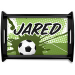 Soccer Black Wooden Tray - Small (Personalized)