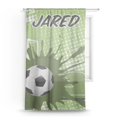 Soccer Sheer Curtain - 50"x84" (Personalized)