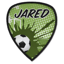 Soccer Iron on Shield Patch A w/ Name or Text