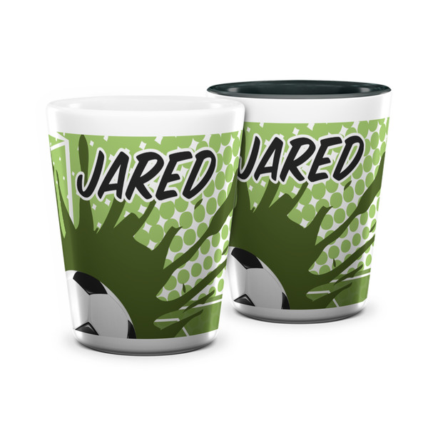 Custom Soccer Ceramic Shot Glass - 1.5 oz (Personalized)