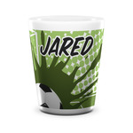 Soccer Ceramic Shot Glass - 1.5 oz - White - Single (Personalized)