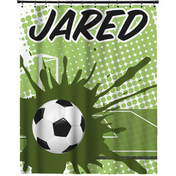 Soccer Extra Long Shower Curtain - 70"x84" (Personalized)