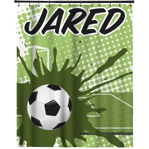 Custom Soccer Extra Long Shower Curtain - 70"x84" (Personalized)