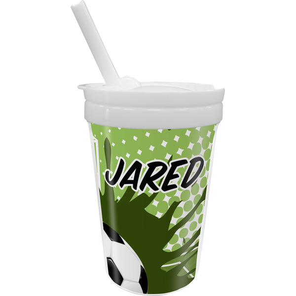 Custom Soccer Sippy Cup with Straw (Personalized)