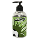 Soccer Plastic Soap / Lotion Dispenser (8 oz - Small - Black) (Personalized)