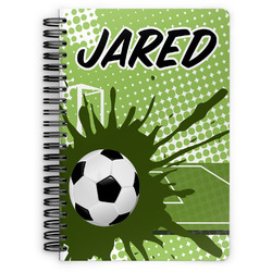 Soccer Spiral Notebook - 7x10 w/ Name or Text