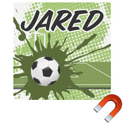 Soccer Square Car Magnet - 6" (Personalized)