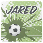 Soccer Square Rubber Backed Coaster (Personalized)