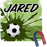 Soccer Square Fridge Magnet (Personalized)