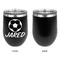 Soccer Stainless Wine Tumblers - Black - Single Sided - Approval