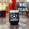 Soccer Stainless Wine Tumblers - Black - Single Sided - In Context