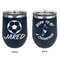 Soccer Stainless Wine Tumblers - Navy - Double Sided - Approval