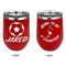 Soccer Stainless Wine Tumblers - Red - Double Sided - Approval