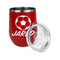 Soccer Stainless Wine Tumblers - Red - Single Sided - Alt View