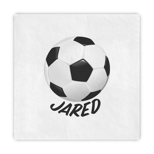 Custom Soccer Standard Decorative Napkins (Personalized)