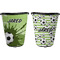 Soccer Trash Can Black - Front and Back - Apvl