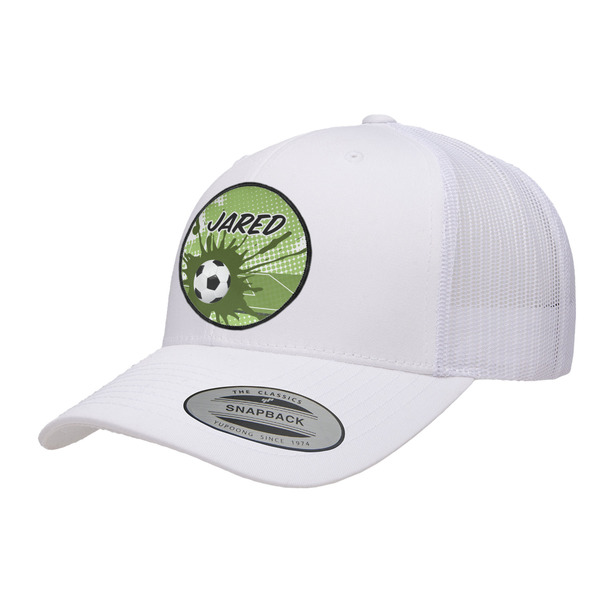 Custom Soccer Trucker Hat - White (Personalized)