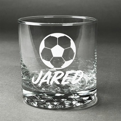 Soccer Whiskey Glass (Single) (Personalized)
