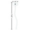 Soccer White Plastic 7" Stir Stick - Oval - Dimensions