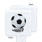 Soccer White Plastic Stir Stick - Single Sided - Square - Approval