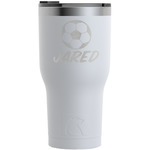 Soccer RTIC Tumbler - White - Engraved Front (Personalized)