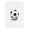 Soccer White Treat Bag - Front View