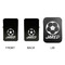 Soccer Windproof Lighters - Black, Double Sided, w Lid - APPROVAL