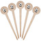 Soccer Wooden 4" Food Pick - Round - Fan View