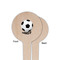 Soccer Wooden 4" Food Pick - Round - Single Sided - Front & Back