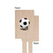 Soccer Wooden 6.25" Stir Stick - Rectangular - Single - Front & Back