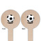 Soccer Wooden 6" Food Pick - Round - Double Sided - Front & Back