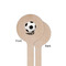 Soccer Wooden 6" Stir Stick - Round - Single Sided - Front & Back