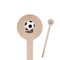 Soccer Wooden 7.5" Stir Stick - Round - Closeup