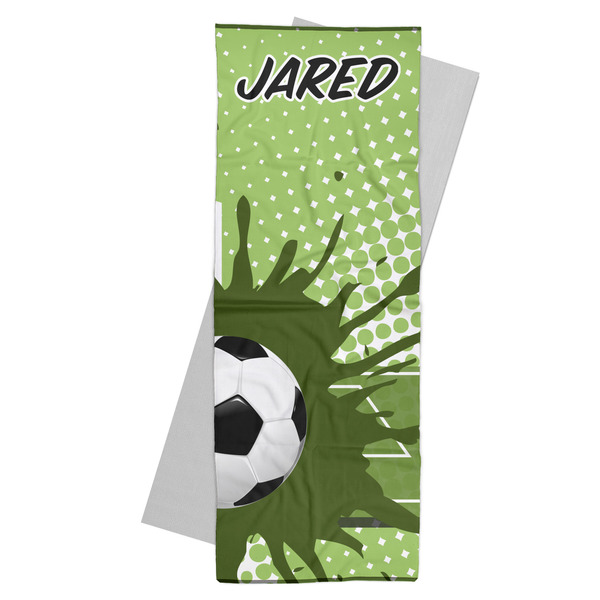 Custom Soccer Yoga Mat Towel (Personalized)