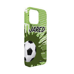 Soccer iPhone Case - Plastic - iPhone 13 Mini (Personalized)