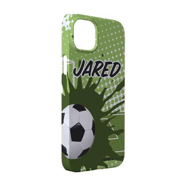 Custom Soccer iPhone Case - Plastic - iPhone 14 (Personalized)