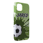 Soccer iPhone Case - Plastic - iPhone 14 Plus (Personalized)