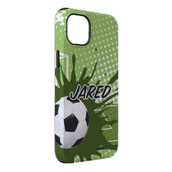 Soccer iPhone Case - Rubber Lined - iPhone 14 Plus (Personalized)