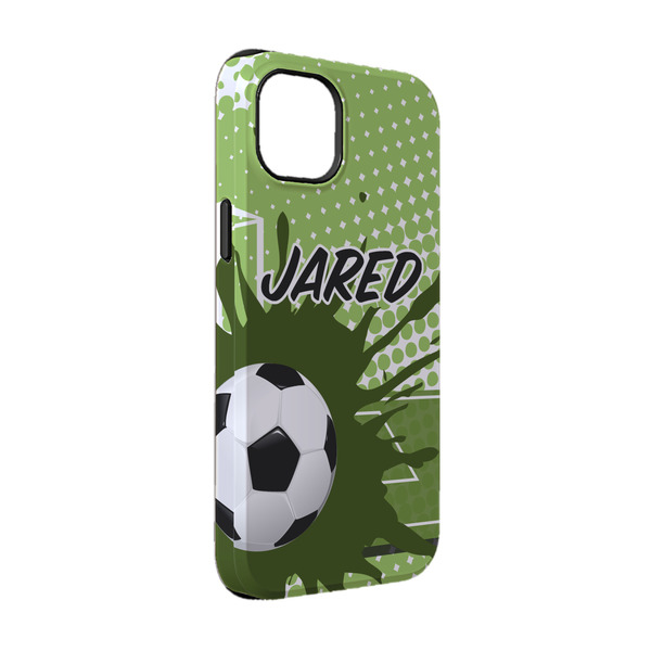 Custom Soccer iPhone Case - Rubber Lined - iPhone 14 Pro (Personalized)