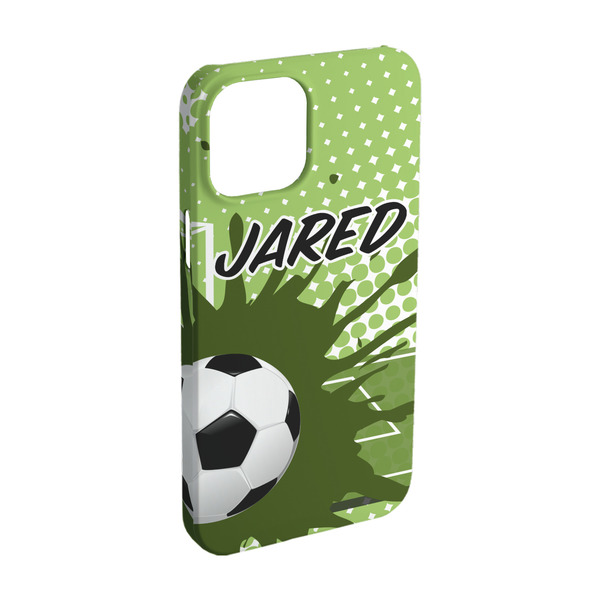 Custom Soccer iPhone Case - Plastic - iPhone 15 (Personalized)