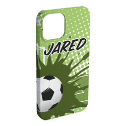 Soccer iPhone Case - Plastic - iPhone 15 Plus (Personalized)