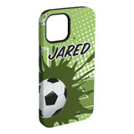 Soccer iPhone Case - Rubber Lined - iPhone 15 Plus (Personalized)