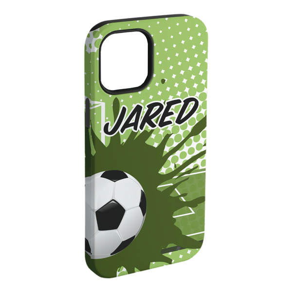 Custom Soccer iPhone Case - Rubber Lined (Personalized)