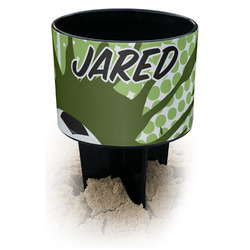 Soccer Black Beach Spiker Drink Holder (Personalized)