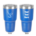 Golf 30 oz Stainless Steel Tumbler - Royal Blue - Double-Sided (Personalized)