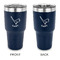 Golf 30 oz Stainless Steel Ringneck Tumblers - Navy - Double Sided - APPROVAL