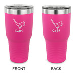 Golf 30 oz Stainless Steel Tumbler - Pink - Double Sided (Personalized)