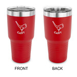 Golf 30 oz Stainless Steel Tumbler - Red - Double Sided (Personalized)