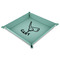 Golf 9" x 9" Teal Leatherette Snap Up Tray - MAIN