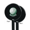 Golf Black Plastic 5.5" Stir Stick - Single Sided - Round - Front & Back